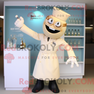 Mascot character of a Beige...