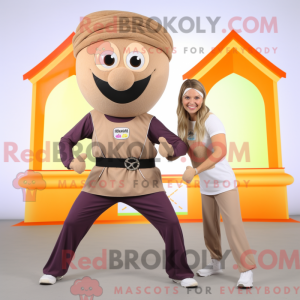 Mascot character of a Tan...