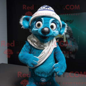 Mascot character of a Cyan...