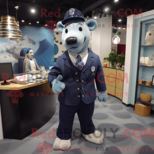 Mascot character of a Navy...