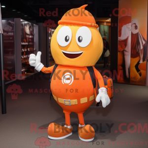 Maskotkarakter af et orange...