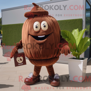 Mascot character of a Brown...