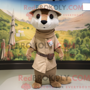 Mascot character of a Tan...