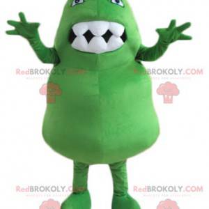 Mascotte de dinosaure vert géant et rigolo - Redbrokoly.com