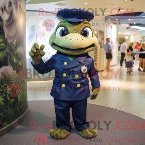 Mascot character of a Navy...
