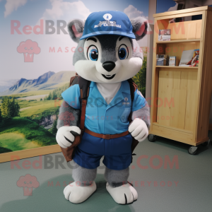 Blue Badger maskot kostume...