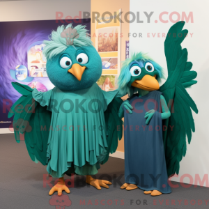 Mascot character of a Teal...