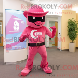 Maskottchen eines rosa...
