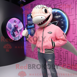 Mascot character of a Pink...