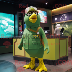 Mascot character of a Green...