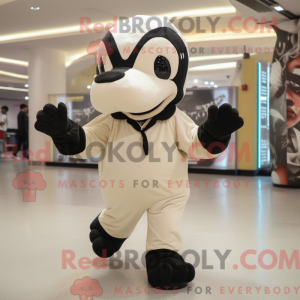 Mascot character of a Beige...