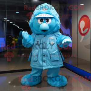 Mascot character of a Cyan...