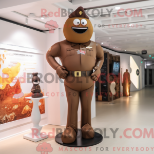 Mascot character of a Brown...