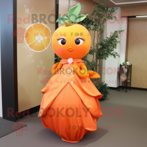 Oransje plomme maskot drakt...