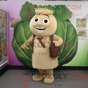 Mascot character of a Tan...