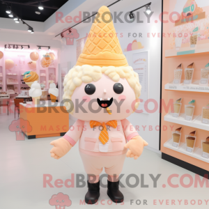 Mascot character of a Peach...