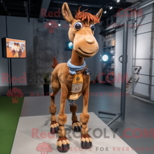 Mascot character of a Brown...