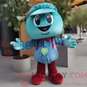 Mascot character of a Teal...