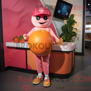 Mascot character of a Pink...