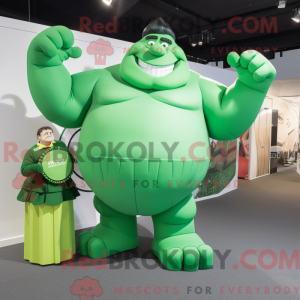 Mascot character of a Green...