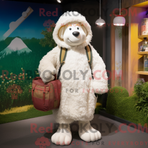 Mascot character of a White...