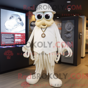 Mascot character of a White...