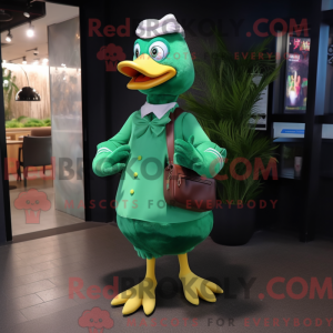 Mascot character of a Green...