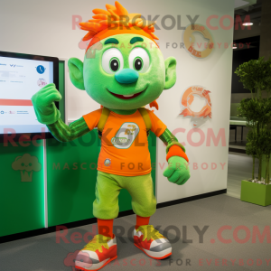 Mascot character of a Green...