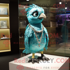 Mascot character of a Cyan...