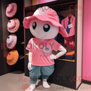 Maskottchen einer rosa...