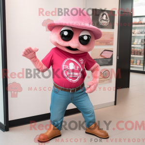 Mascot character of a Pink...