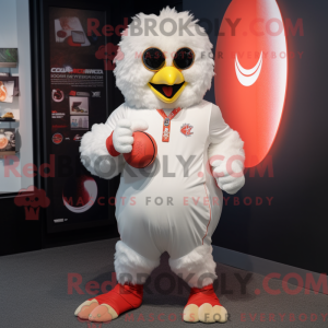 Maskot karakter af en hvid...