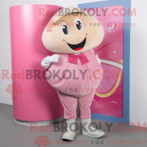 Maskotkarakter av en Pink...