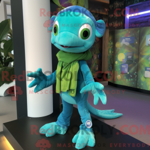 Mascot character of a Cyan...