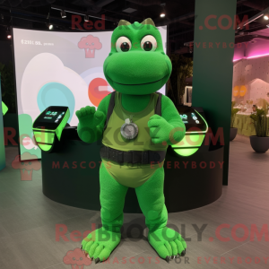Mascot character of a Green...