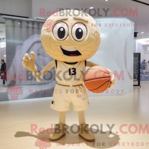 Mascot character of a Beige...