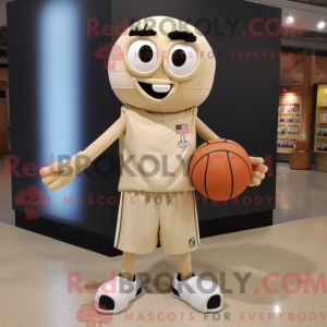 Mascot character of a Beige...
