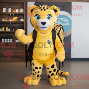 Maskottchen eines gelben...