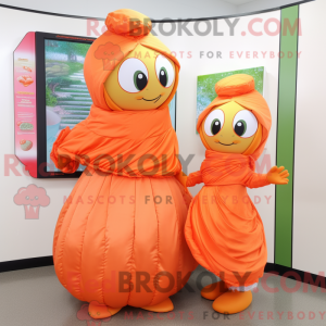 Mascot character of a Peach...
