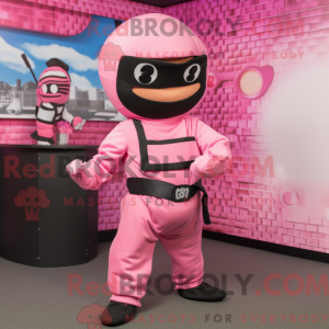 Mascot character of a Pink...
