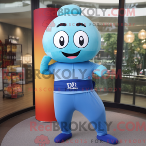 Mascot character of a Blue...