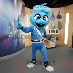 Maskottchen eines blauen...