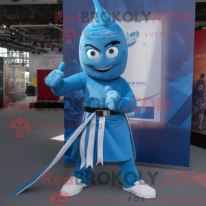 Maskottchen eines blauen...