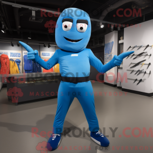 Mascot character of a Blue...