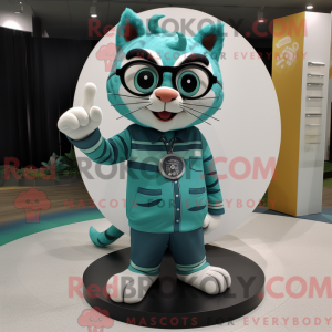 Mascot character of a Teal...