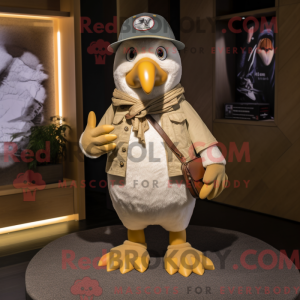 Mascot character of a Beige...