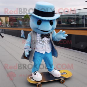 Himmelblauer Skateboard...