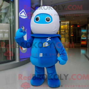 Mascot character of a Blue...
