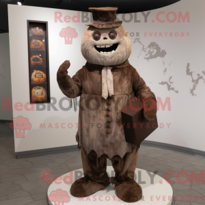 Mascot character of a Brown...
