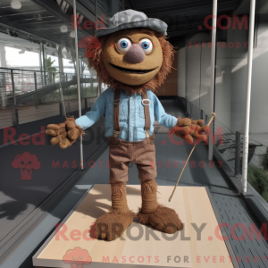 Mascot character of a Brown...